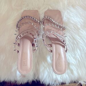 Cape Robbin Women's Studded Sandals - Nude